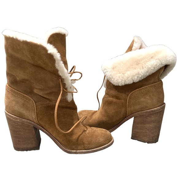 UGG Jerene ankle boots in chestnut women’s size 8 block heel. - Picture 2 of 7